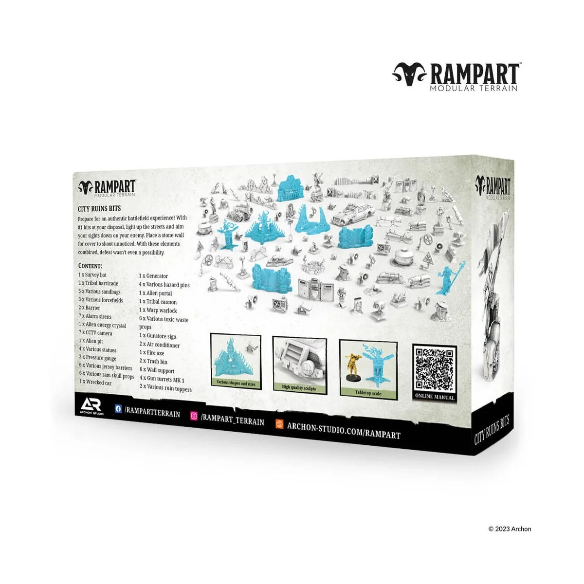 Modular Terrain: CITY RUINS BITS - Archon Studio RAM0008