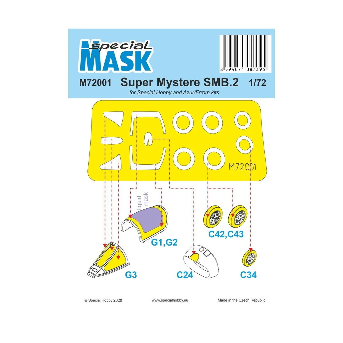SMB-2 Super Mystere Mask, 1/72 - Special Hobby 100-M72001