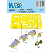 SAAB 37 Viggen Two Seater Mask, 1/72 - Special Hobby 100-M72003