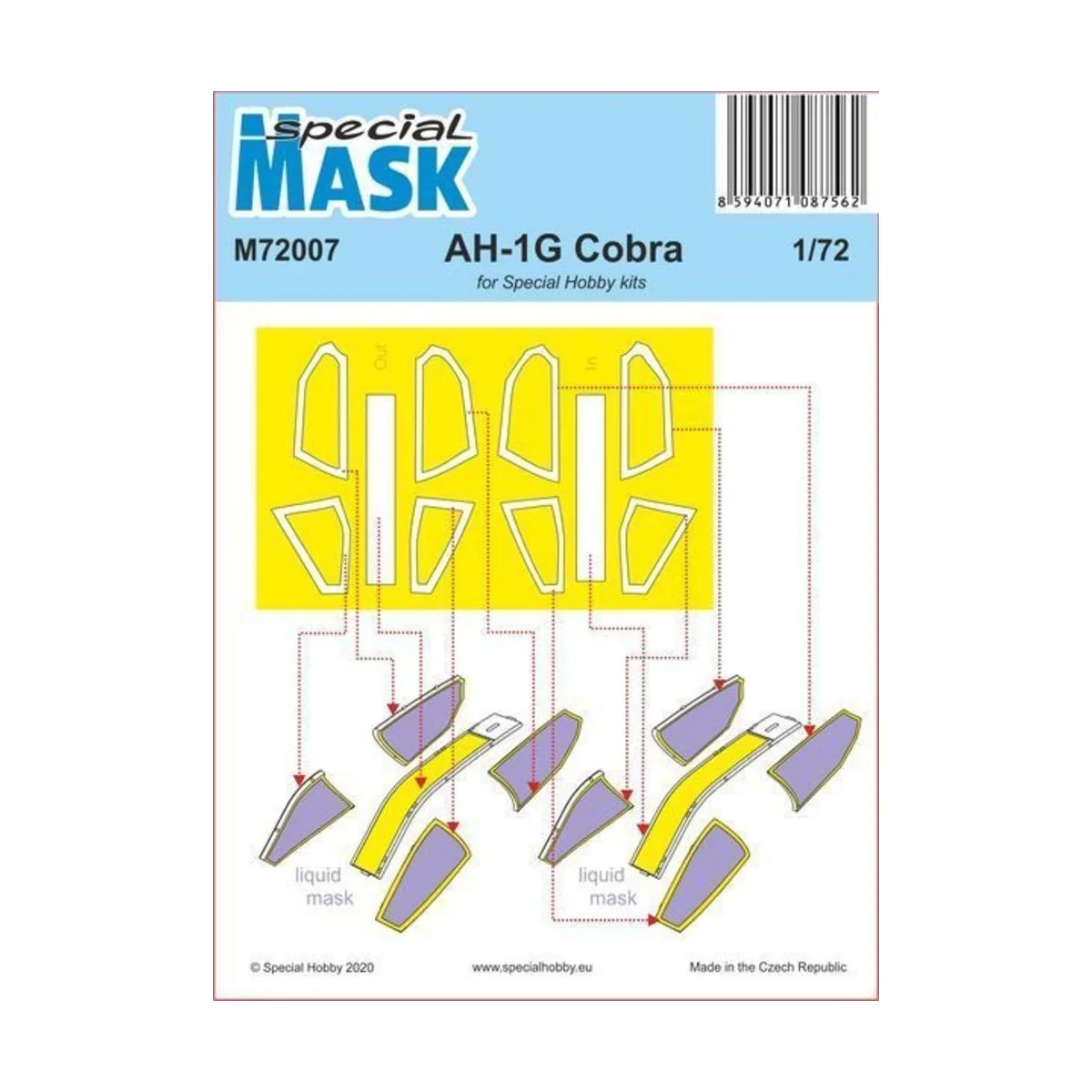 AH-1G Cobra Mask, 1/72 - Special Hobby 100-M72007