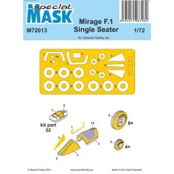 Mirage F.1 Single Seater Mask - Special Hobby 100-M72013