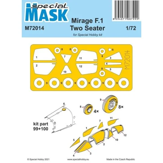 Mirage F.1 Two Seater Mask, 1/72 - Special Hobby 100-M72014