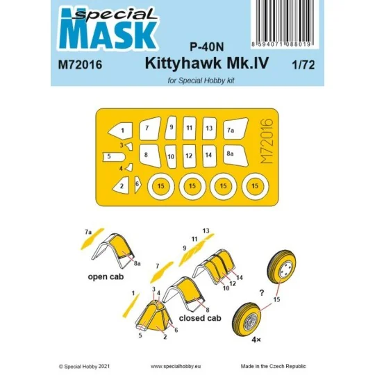 P-40N/Kittyhawk Mk.IV Mask - Special Hobby 100-M72016