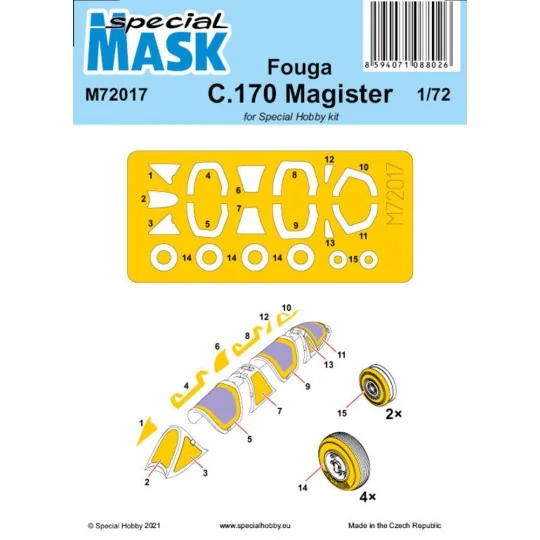 Fouga C.170 Magister Mask, 1/72 - Special Hobby 100-M72017