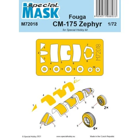 Fouga CM-175 Zephyr Mask - Special Hobby 100-M72018