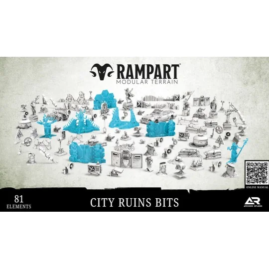 Modular Terrain: CITY RUINS BITS - Archon Studio RAM0008