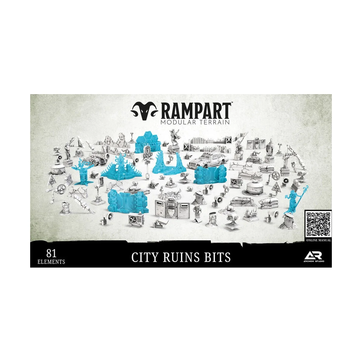 Modular Terrain: CITY RUINS BITS - Archon Studio RAM0008