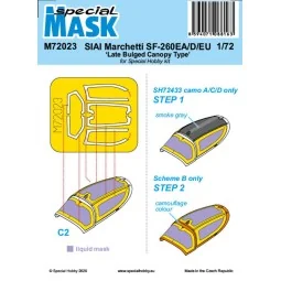 SIAI-Marchetti SF-260EA/D/EU Late Bulged Canopy Type Mask - Special...
