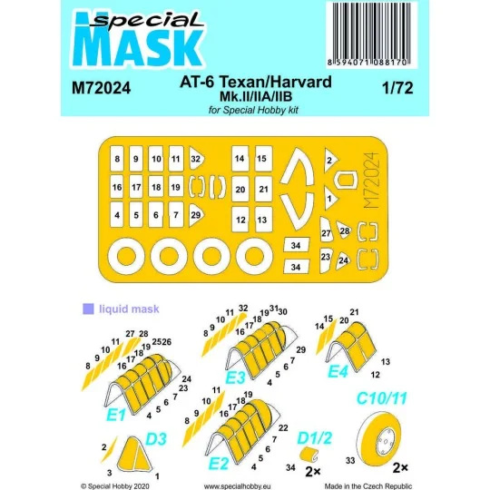 AT-6 Texan/Harvard Mk.II/IIA/IIB Mask - Special Hobby 100-M72024