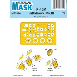 P-40M Warhawk/Kittyhawk Mk.III MASK, 1/72 - Special Hobby 100-M72026