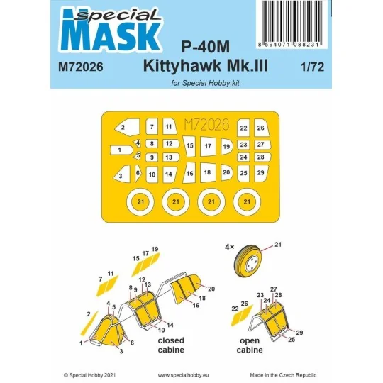 P-40M Warhawk/Kittyhawk Mk.III MASK - Special Hobby 100-M72026
