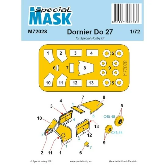 Dornier Do.27 Mask, 1/72 - Special Hobby 100-M72028