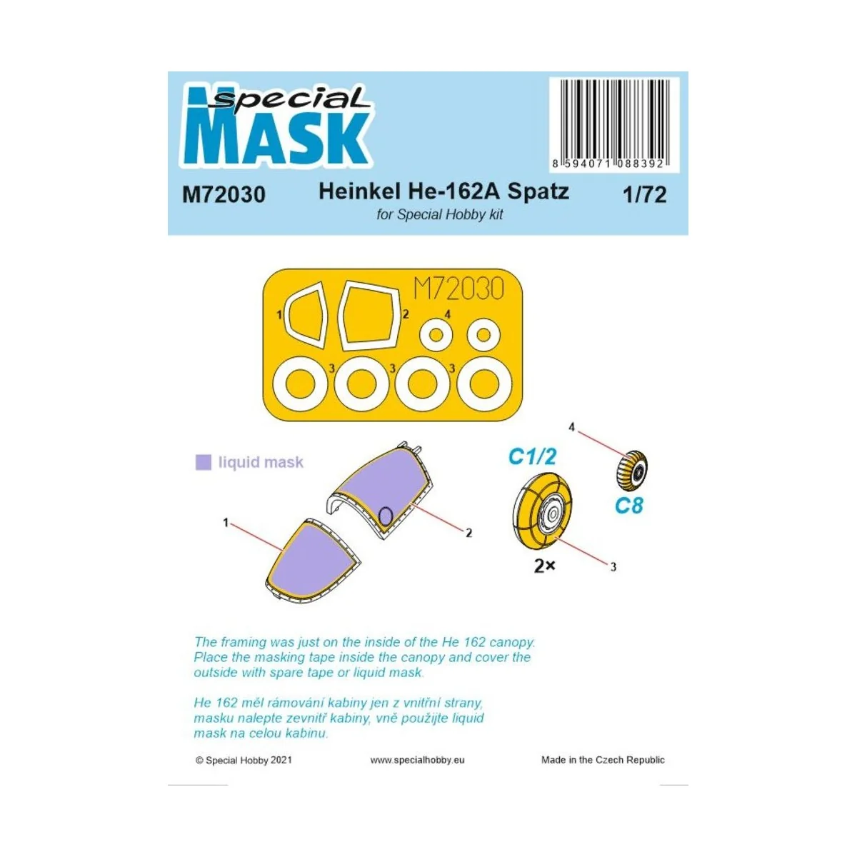 Heinkel He 162 MASK - Special Hobby 100-M72030