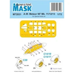 A.W. Meteor NF Mk.11/12/13 MASK, 1/72 - Special Hobby 100-M72031