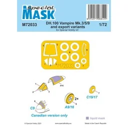 DH.100 Vampire Mk.3/5/9 and export variants MASK - Special Hobby 10...