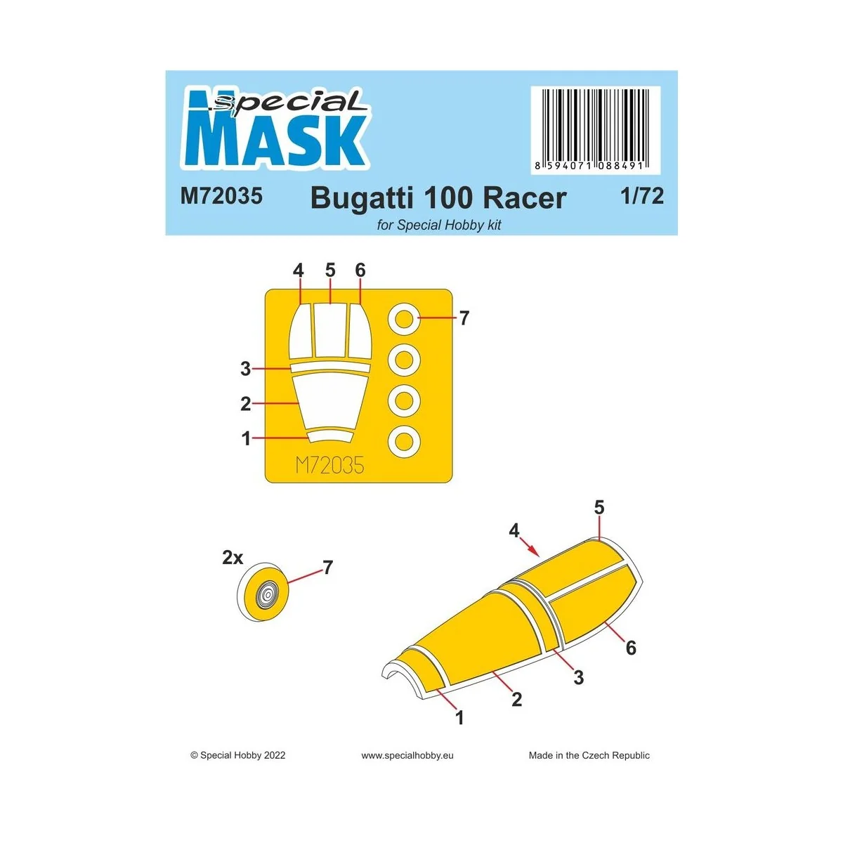 Bugatti 100 MASK - Special Hobby 100-M72035