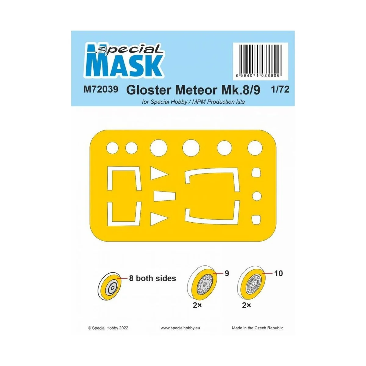 Gloster Meteor Mk.8/9 MASK 1/72 - Special Hobby 100-M72039