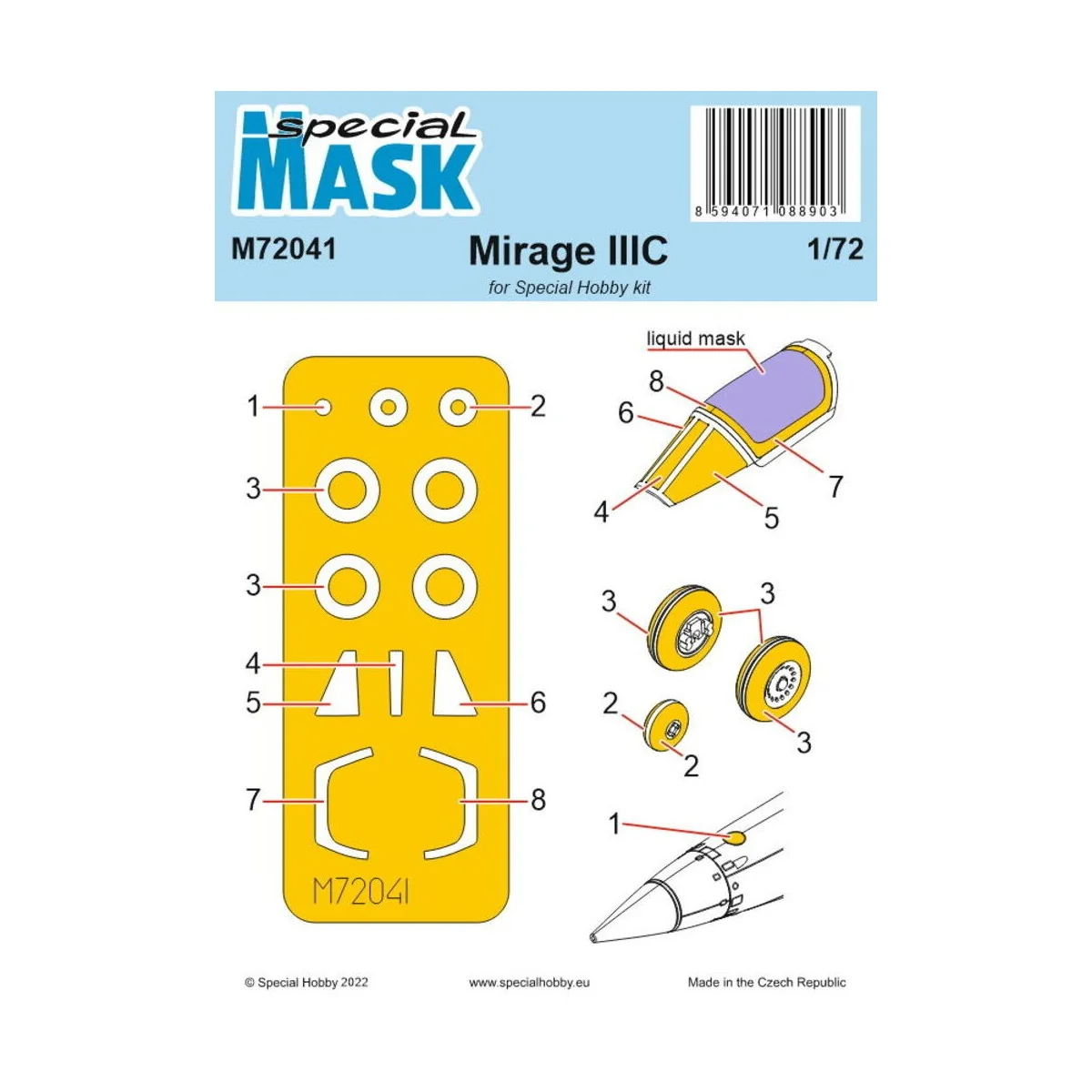 Mirage IIIC MASK, 1/72 - Special Hobby 100-M72041