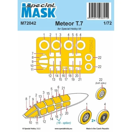 Gloster Meteor Mk.7 MASK, 1/72 - Special Hobby 100-M72042