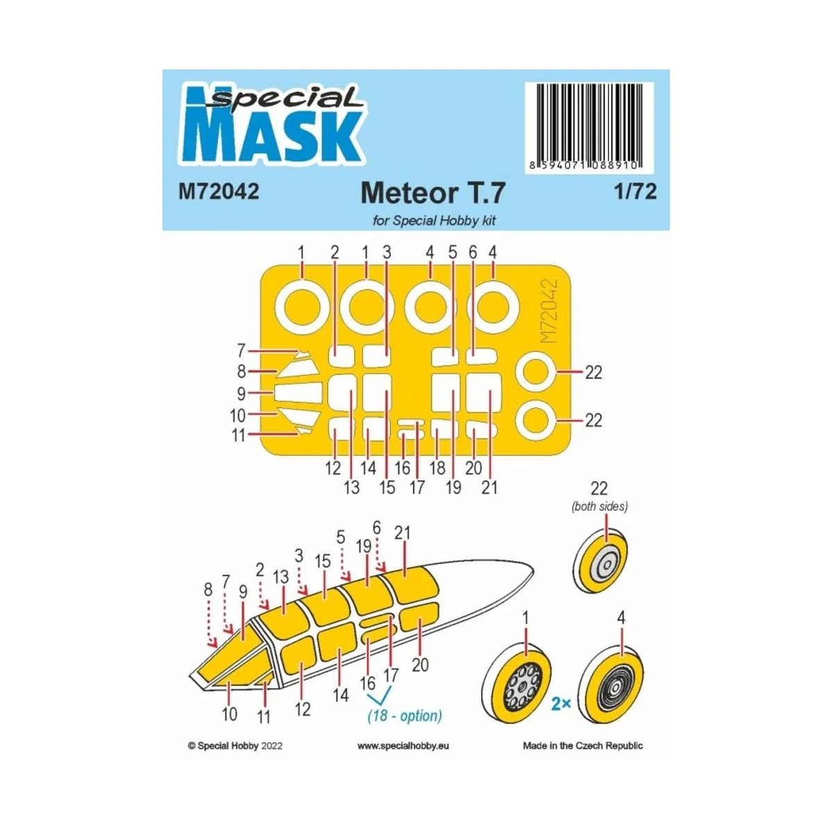 Gloster Meteor Mk.7 MASK - Special Hobby 100-M72042