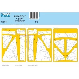 AJ/JA/SF-37 Viggen (Single Seater) Splinter Camo MASK, 1/72 - Speci...