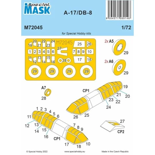 A-17/DB-8 MASK, 1/72 - Special Hobby 100-M72045