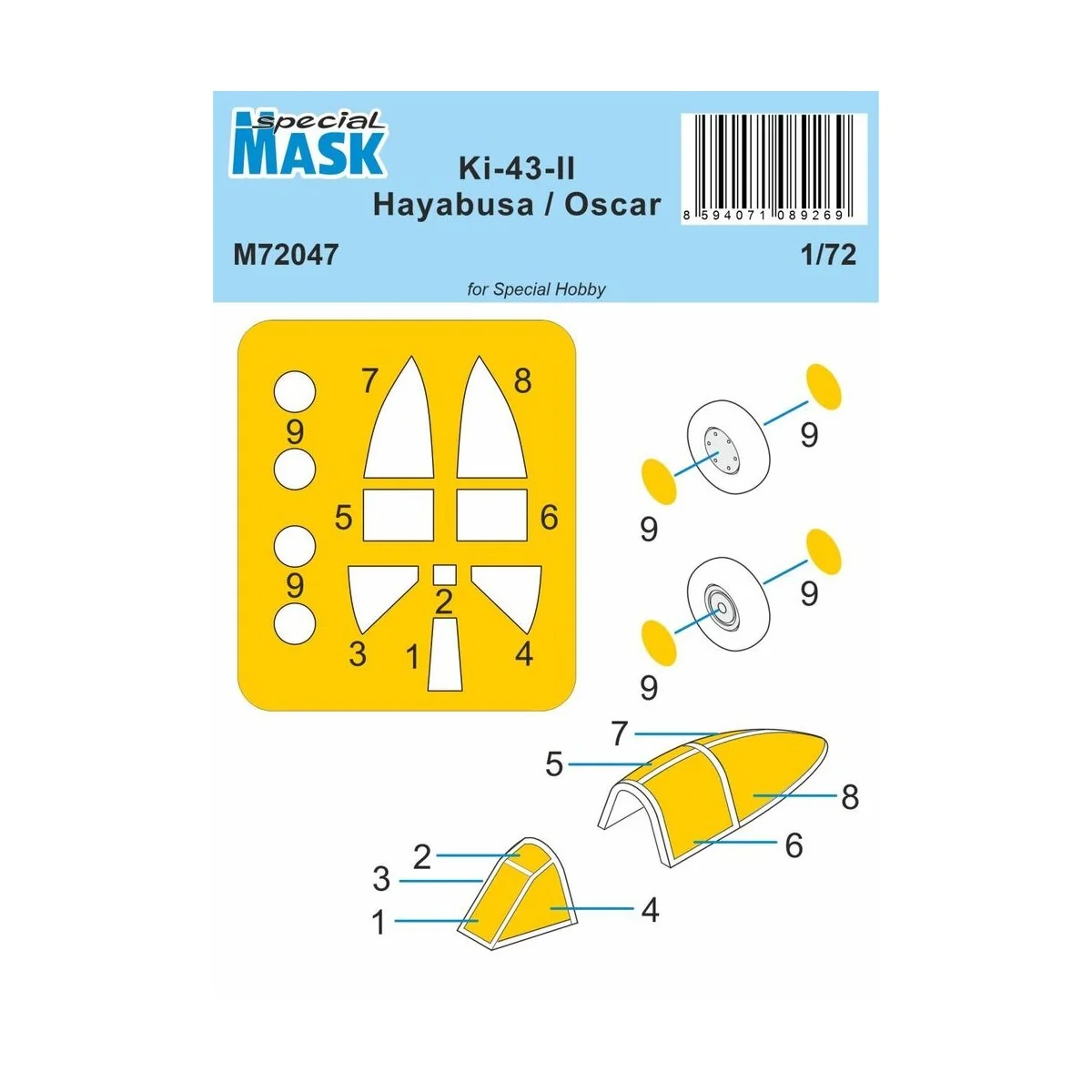 Ki-43-II Hayabusa MASK, 1/72 - Special Hobby 100-M72047