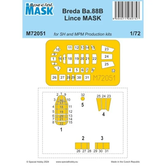 Breda Ba.88B Lince MASK - Special Hobby 100-M72051