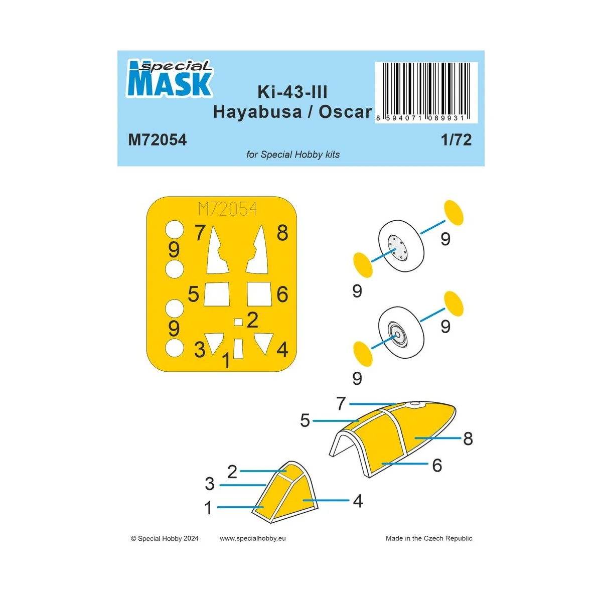 Nakajima Ki-43-III Hayabusa MASK - Special Hobby 100-M72054