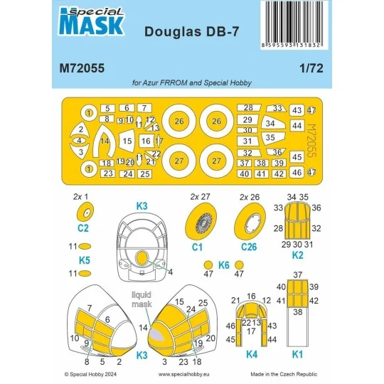 DB-7 MASK, 1/72 - Special Hobby 100-M72055 DB-7 MASK, 1/72 - Special Hobby 100-M72055