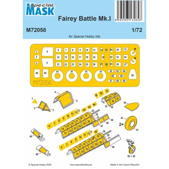 Fairey Battle Mk.I MASK - Special Hobby 100-M72058