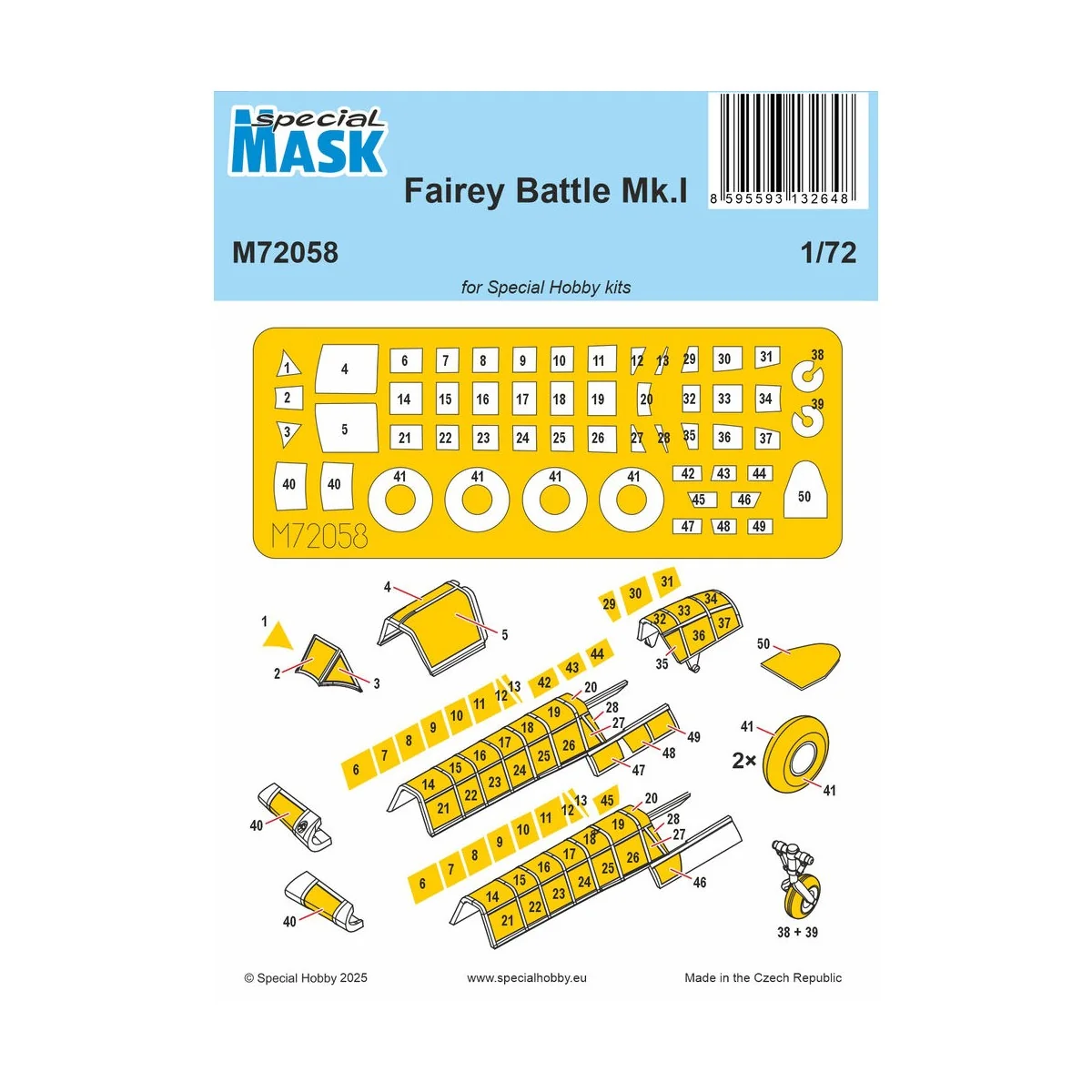Fairey Battle Mk.I MASK - Special Hobby 100-M72058