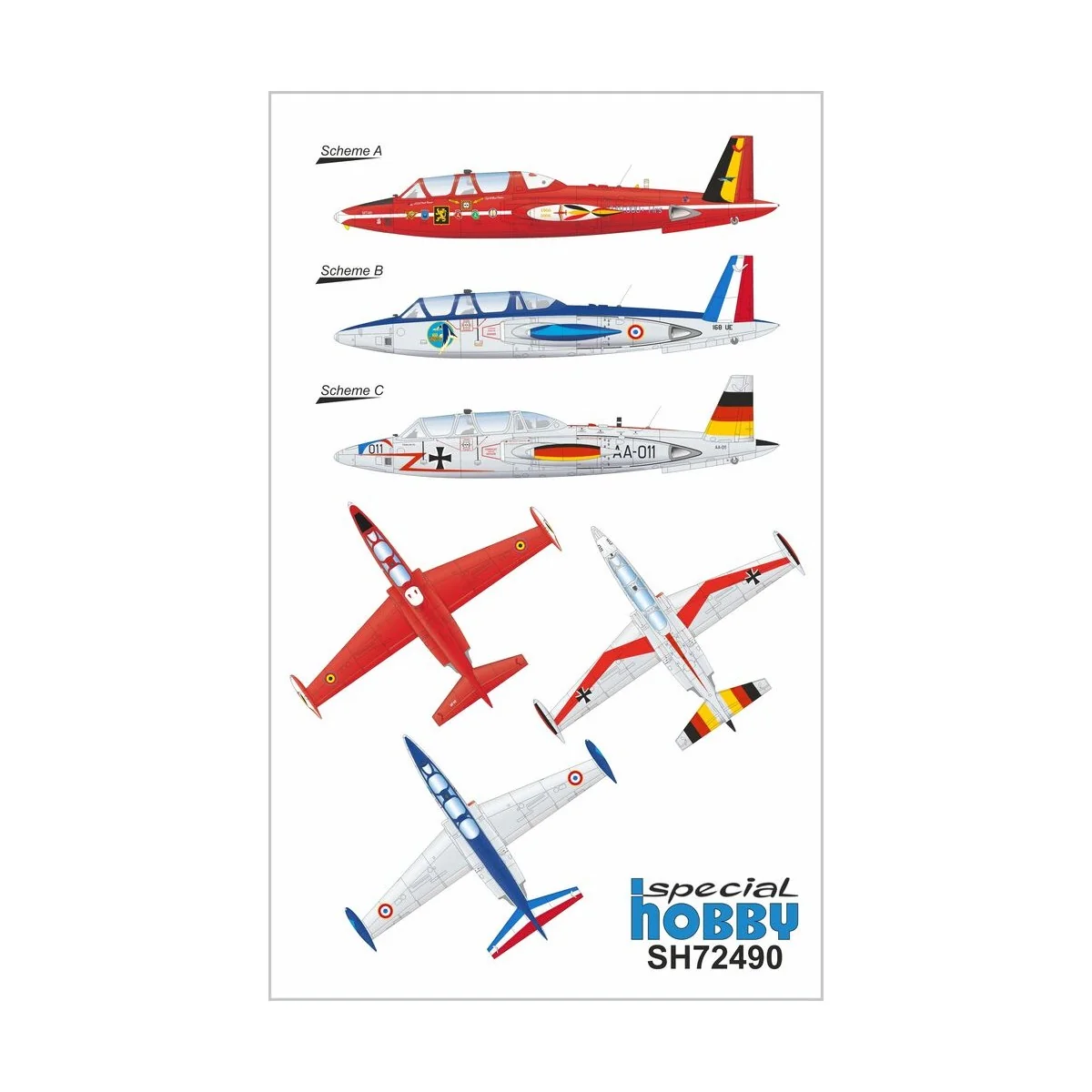 Fouga CM.170 Magister ‘Aerobatic Teams’ - Special Hobby 100-SH72490