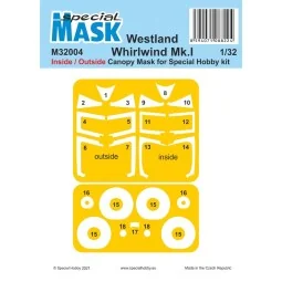 Westland Whirlwind Mk.I Inside/Outside MASK, 1/32 - Special Hobby 1...