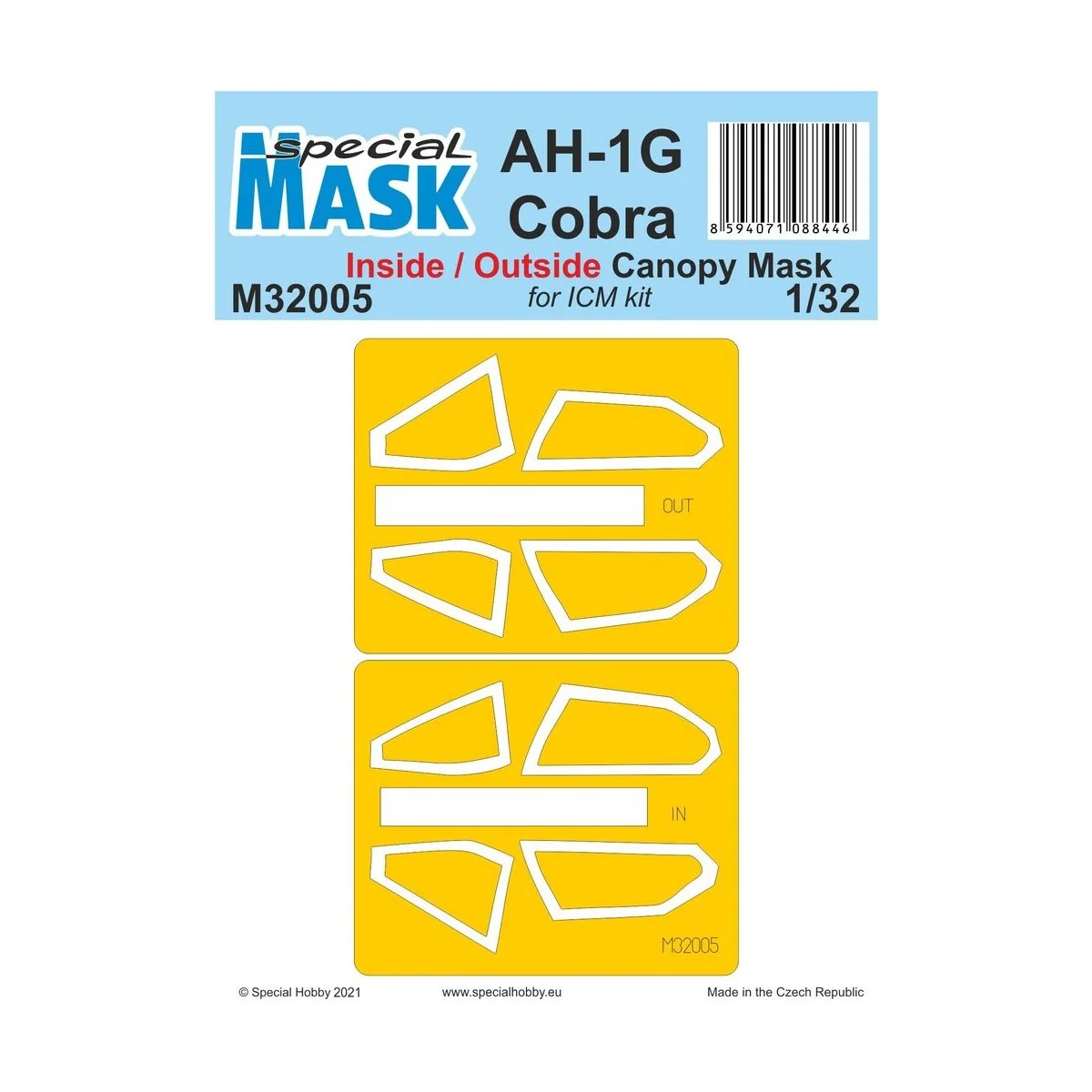 AH-1G Cobra Inside/Outside MASK, 1/32 - Special Hobby 100-M32005