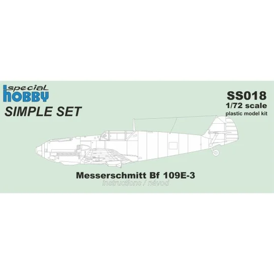 Messerschmitt Bf 109E-3 / Simple Set, 1/72 - Special Hobby 100-SS018 Messerschmitt Bf 109E-3 / Simple Set, 1/72 - Special Hobby 100-SS018