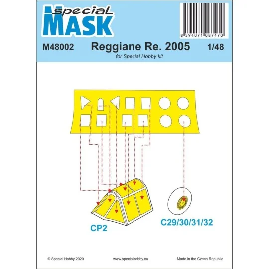 Reggiane Re.2005 Mask, 1/48 - Special Hobby 100-M48002 Reggiane Re.2005 Mask, 1/48 - Special Hobby 100-M48002