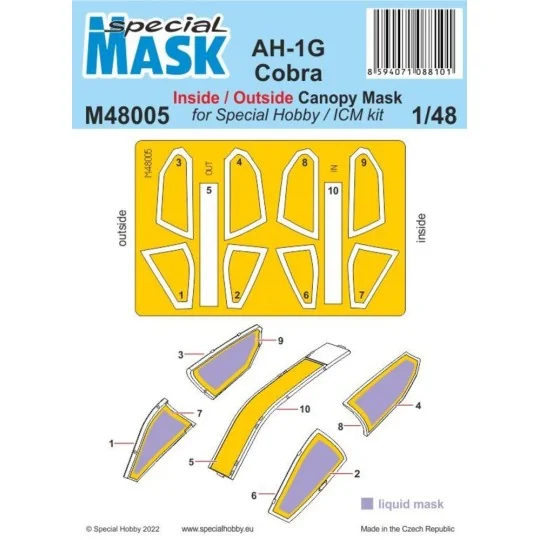AH-1G Cobra Mask - Special Hobby 100-M48005