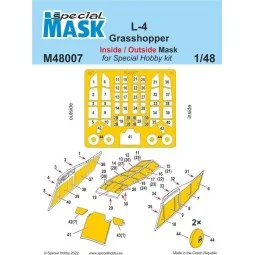 L-4 Grasshopper Inside/Outside MASK, 1/48 - Special Hobby 100-M48007