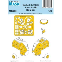 Siebel Si 204E/Aero C-3B Bomber MASK, 1/48 - Special Hobby 100-M48008