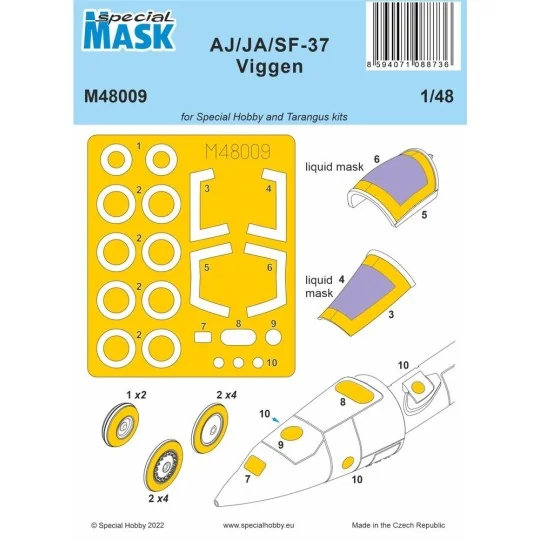 AJ/JA/SF-37 Viggen MASK - Special Hobby 100-M48009
