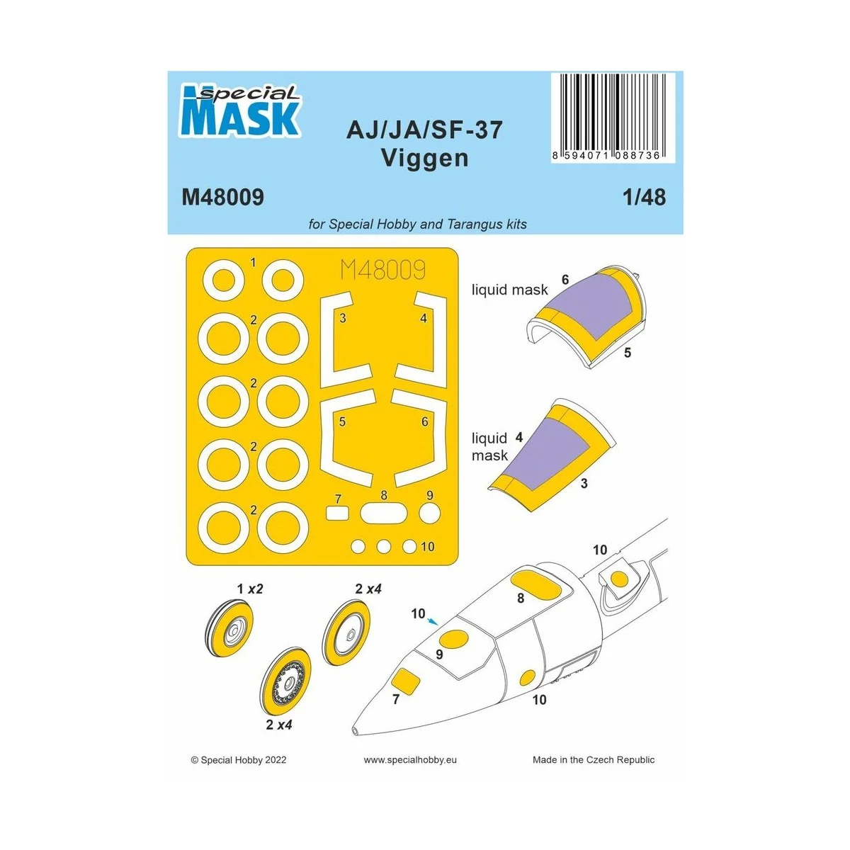 AJ/JA/SF-37 Viggen MASK - Special Hobby 100-M48009