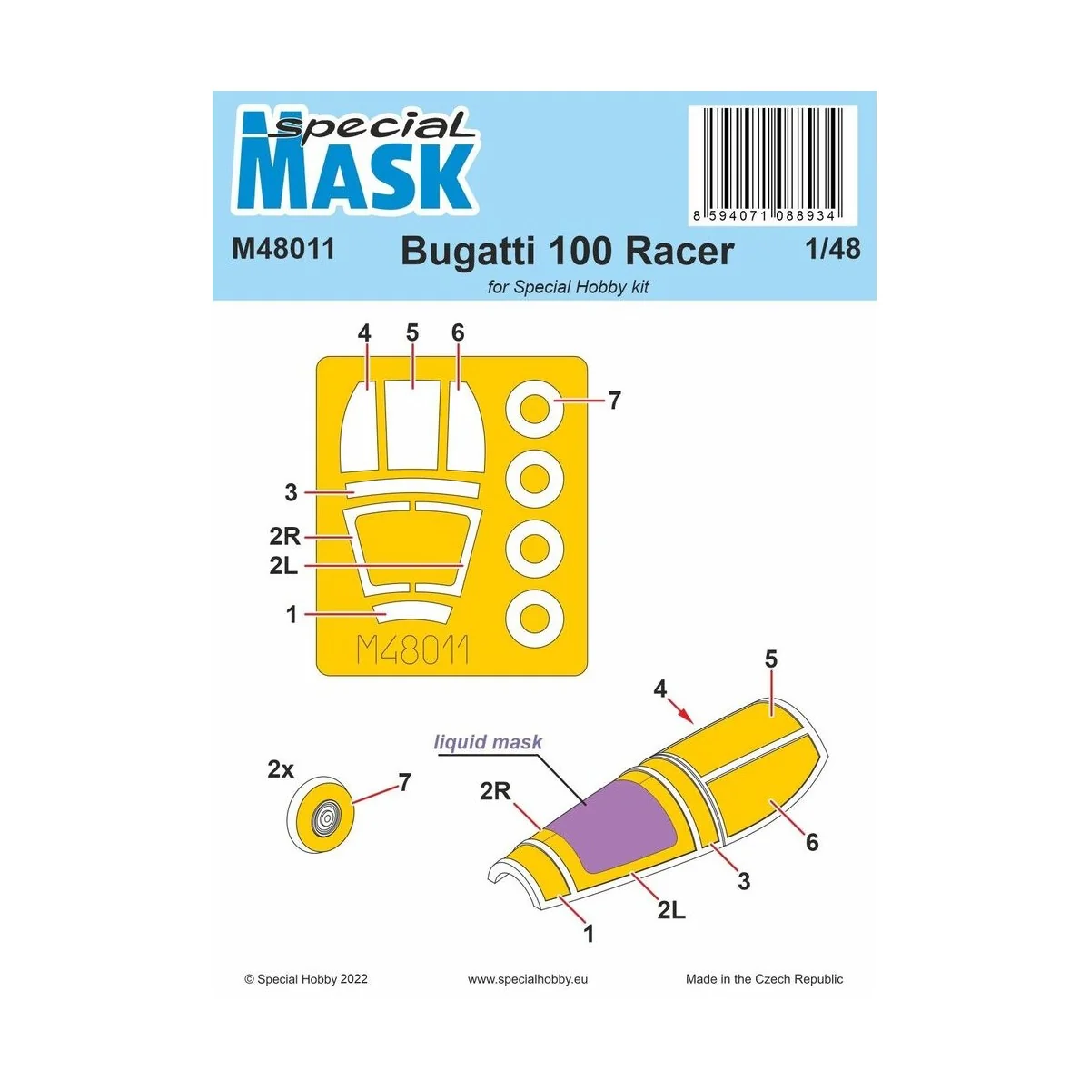 Bugatti 100 MASK, 1/48 - Special Hobby 100-M48011