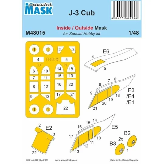 J-3 Cub MASK 1/48 - Special Hobby 100-M48015