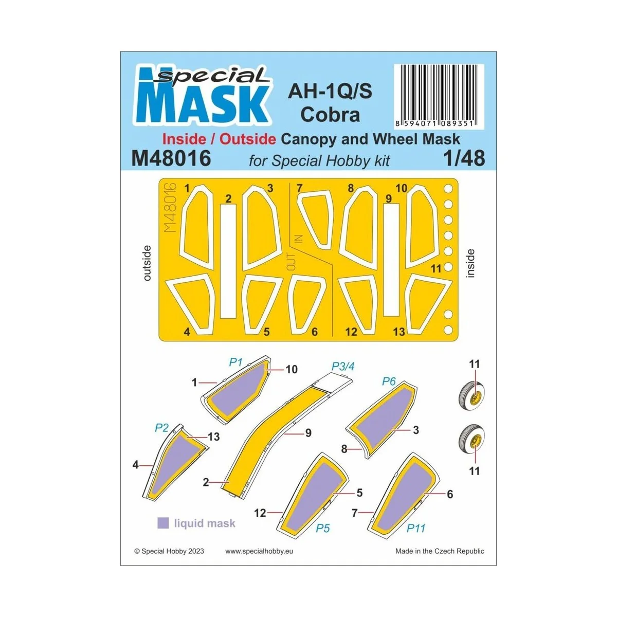 AH-1Q/S Cobra MASK, 1/48 - Special Hobby 100-M48016