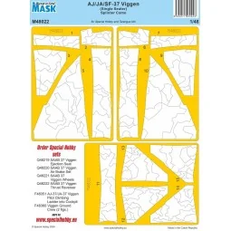 AJ/JA/SF-37 Viggen (Single Seater) Splinter Camo MASK - Special Hob...