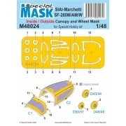 SIAI-Marchetti SF-260M/AM/W INSIDE/OUTSIDE MASK - Special Hobby 100...