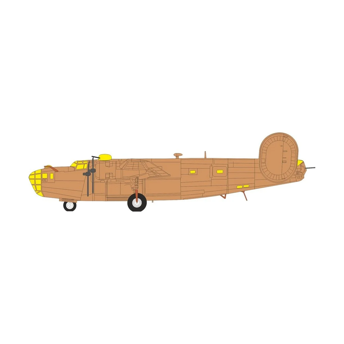 B-24D for Airfix - Eduard Accessories CX700
