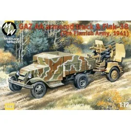 GAZ AA armored car truck & Flak-38, Fin - Military Wheels MW7243
