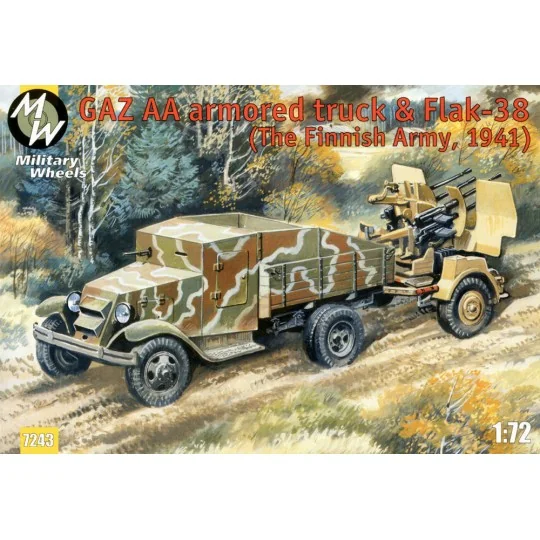 GAZ AA armored car truck & Flak-38, Fin - Military Wheels MW7243